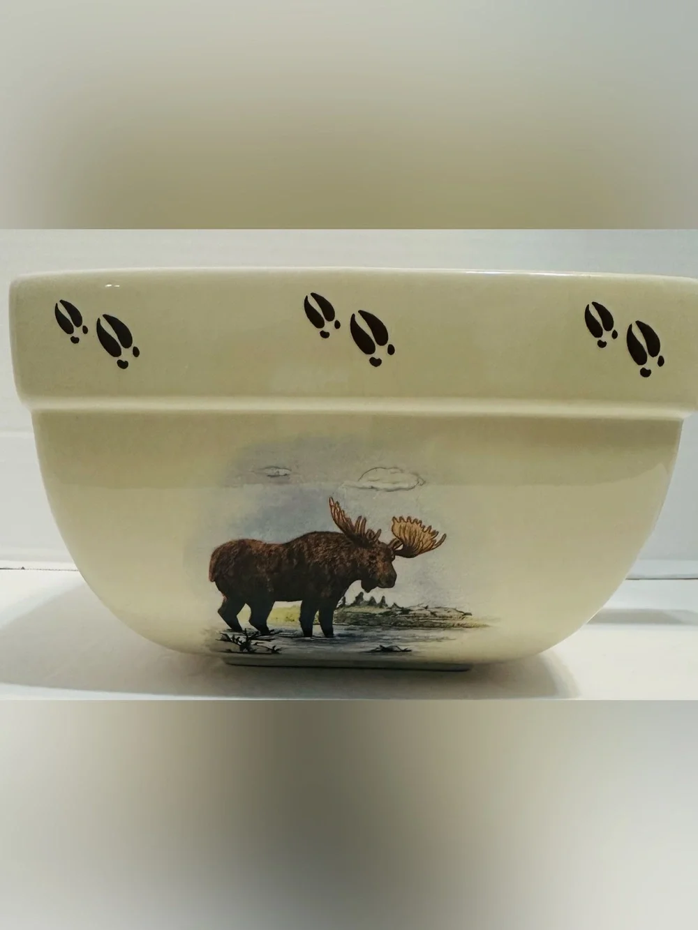 Wildlife Square Nesting Bowls Fish Bear Moose Motif Lot of 3 Animals Debco